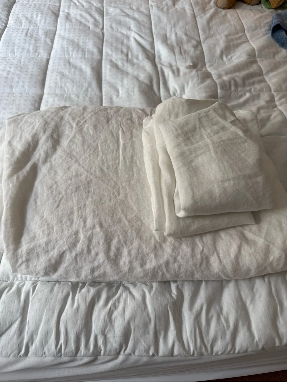 Quince European Linen Duvet Cover Set - White